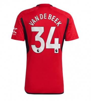 Maillot de foot Manchester United Donny van de Beek #34 Domicile 2023-24 Manches Courte